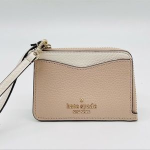 Kate Spade Small Cardholder Wristlet Leather Tan